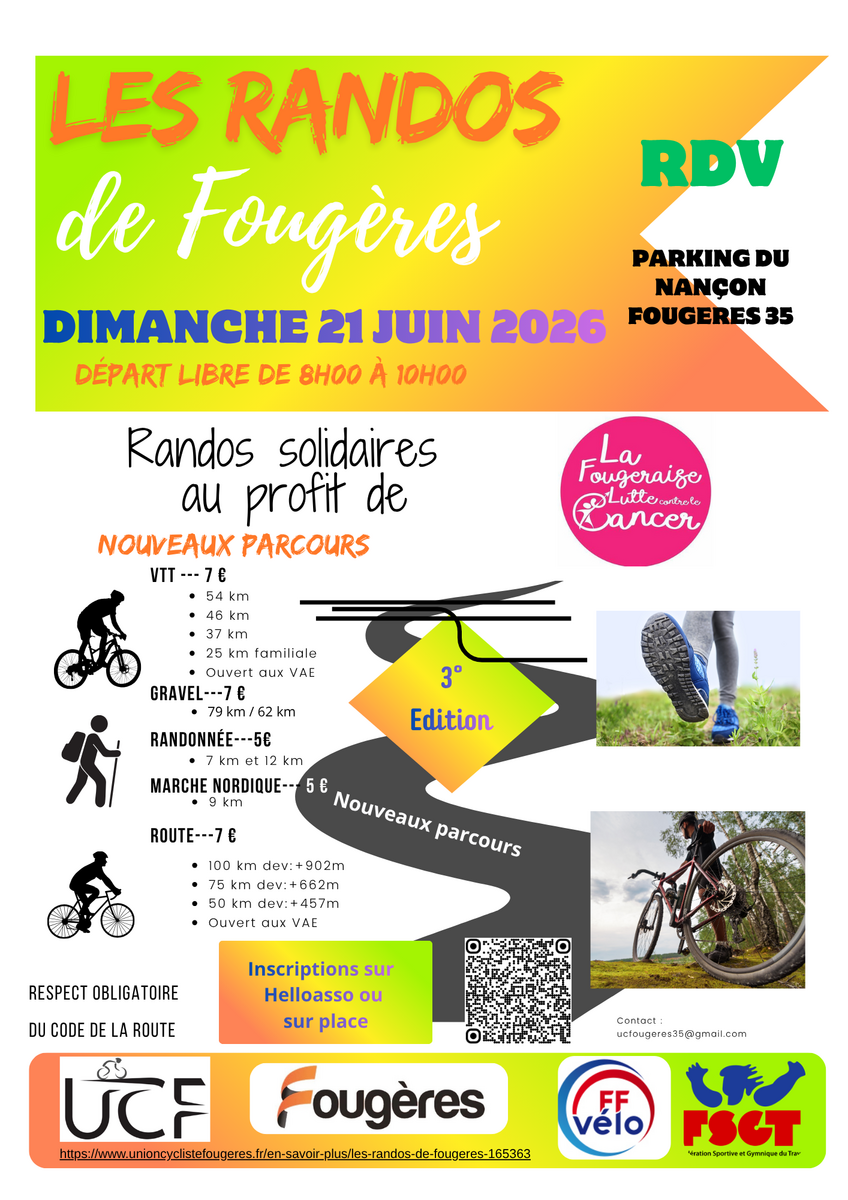 LES RANDO DE FOUGÈRES - 21 Juin 2026-C'est déja passé