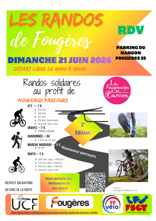 LES RANDO DE FOUGÈRES - 21 Juin 2026-C'est déja passé
